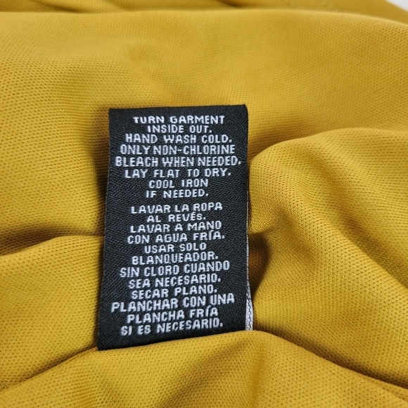 Zac and Rachel deep yellow lined lace top long sleeves flare cuffs boho party L - Picture 2 of 12